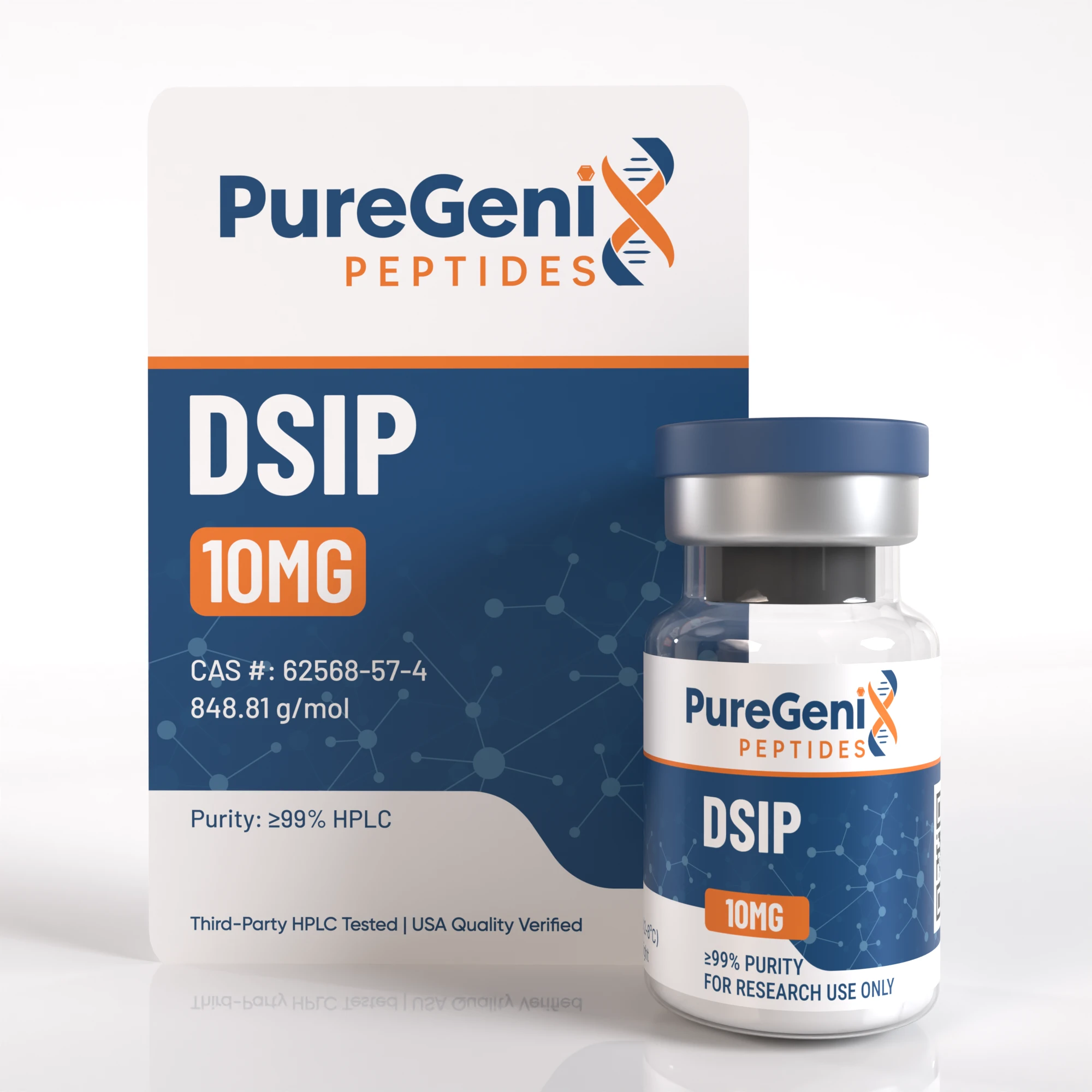 DSIP-10MG-Vial and CARD DSIP (Delta Sleep-Inducing Peptide) 10mg - Image 1