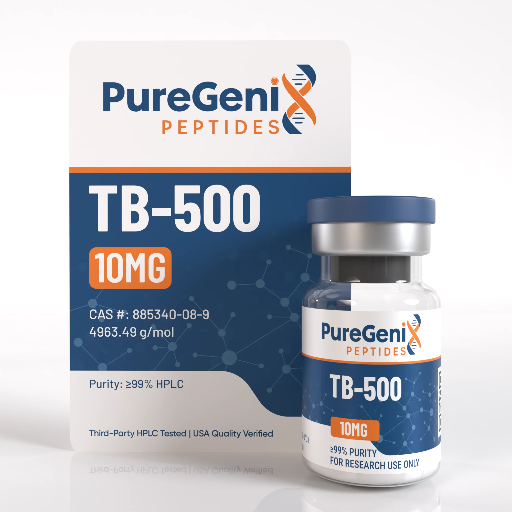 TB-500-10MG-Vial and CARD TB-500 (Thymosin Beta-4 Fragment) 10mg - Image 1